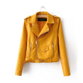 New Short Faux Soft Leather Jacket Zipper