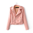 New Short Faux Soft Leather Jacket Zipper