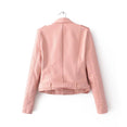 New Short Faux Soft Leather Jacket Zipper