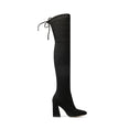 Flock Leather Women Over The Knee Boots