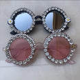 Crystal Diamond Handmade Round Sunglasses