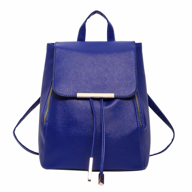 Backpack Women Pu Leather Female