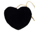 Heart Shaped Faux Fur Crossbodyr Bag