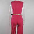 Women high waist v-neck wide jumpsuits