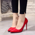 Pointed Toe Patent Leather Pumps