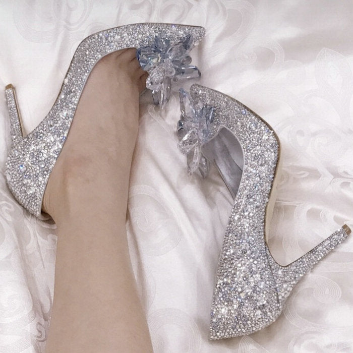 European Wedding Rhinestone Crystal Shoes