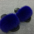 Hot Fur Slippers Women Fox Home Fluffy Sliders