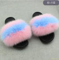 Cute Plush Fox Hair Fluffy Slippers