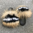 Cute Plush Fox Hair Fluffy Slippers