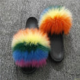 Cute Plush Fox Hair Fluffy Slippers