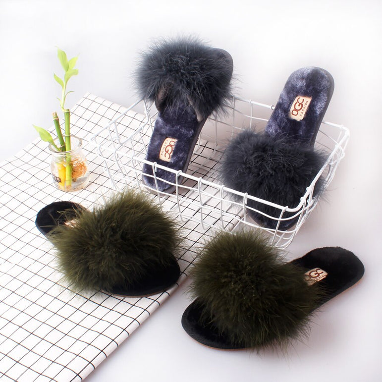 Spring Summer Autumn Winter Cotton Plush Slippers