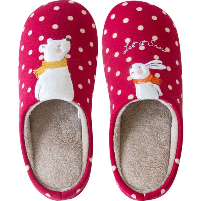 Indoor Warm Women Cute Animal Fox Unicorn Slippers