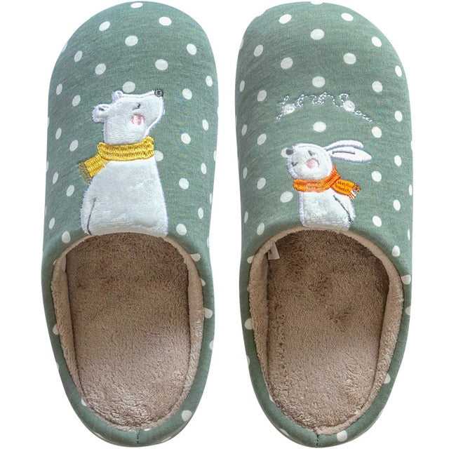 Indoor Warm Women Cute Animal Fox Unicorn Slippers