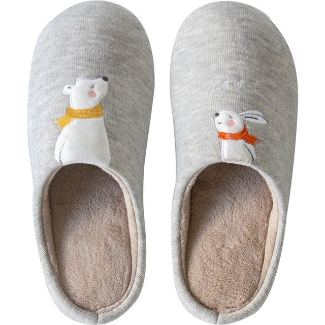 Indoor Warm Women Cute Animal Fox Unicorn Slippers