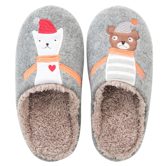 Indoor Warm Women Cute Animal Fox Unicorn Slippers