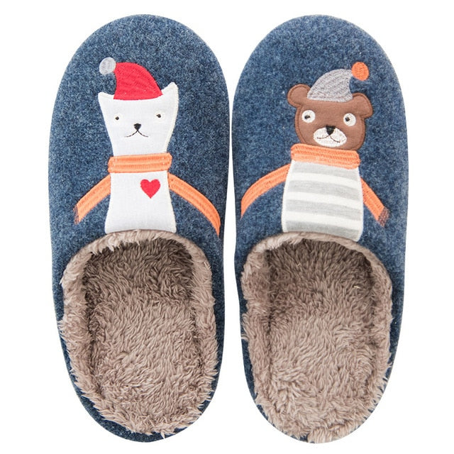 Indoor Warm Women Cute Animal Fox Unicorn Slippers