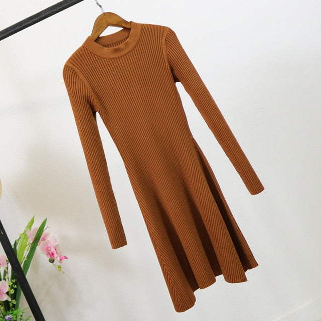 Women Long Sleeve Sweater Dress