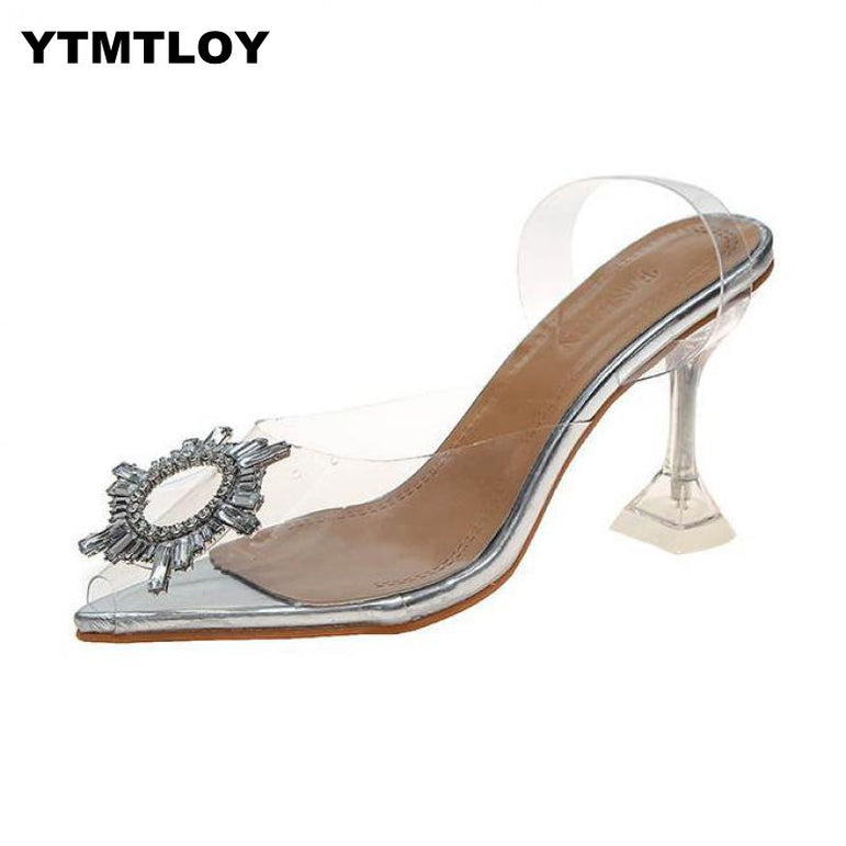 Luxury Women Pumps Transparent High Heels