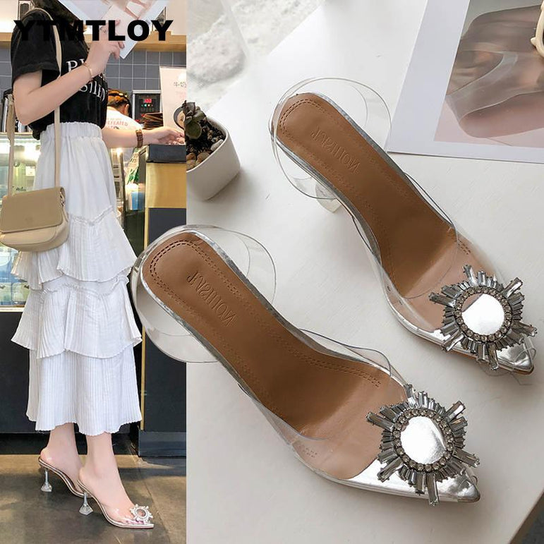 Luxury Women Pumps Transparent High Heels