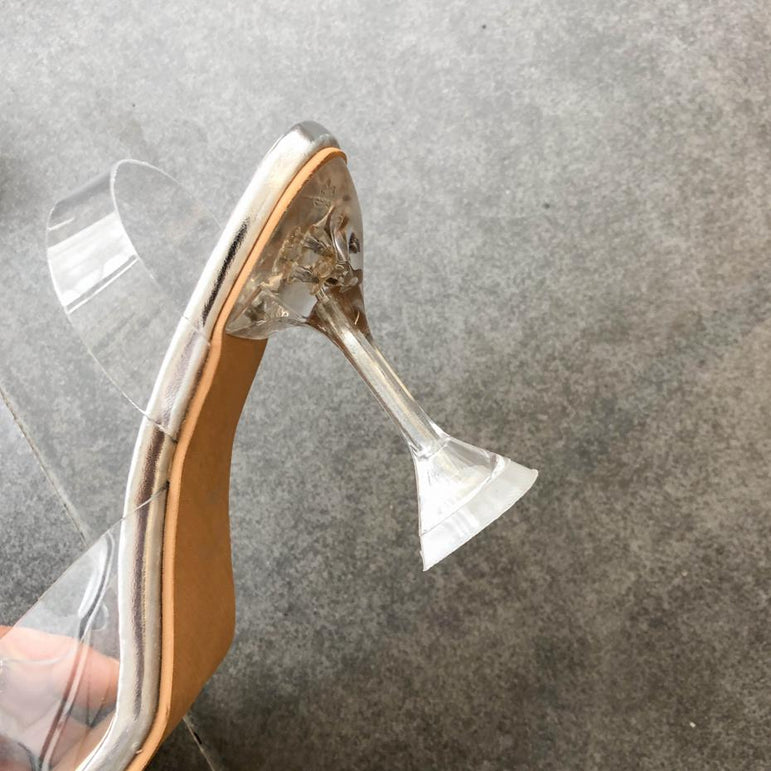 Luxury Women Pumps Transparent High Heels