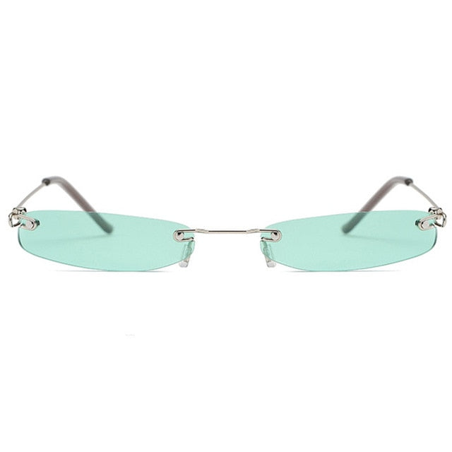 Clear Lens Small Narrow Sunglasses