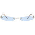 Clear Lens Small Narrow Sunglasses