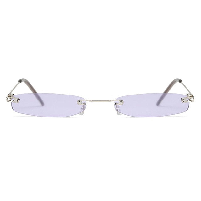 Clear Lens Small Narrow Sunglasses