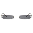 Clear Lens Small Narrow Sunglasses