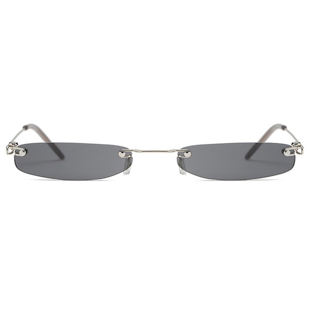 Clear Lens Small Narrow Sunglasses