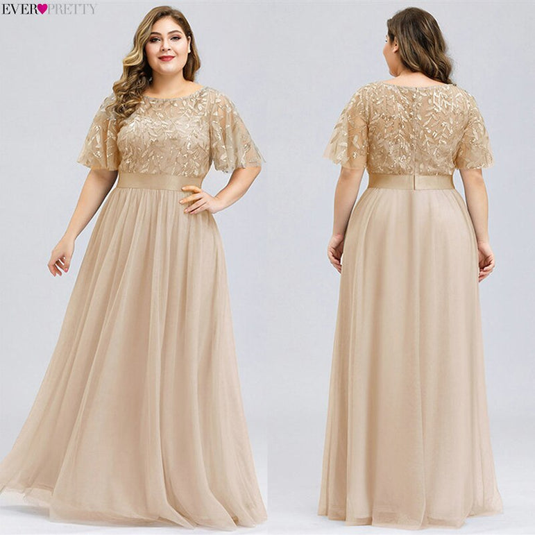 Plus Size Sequined Evening Dresses Long