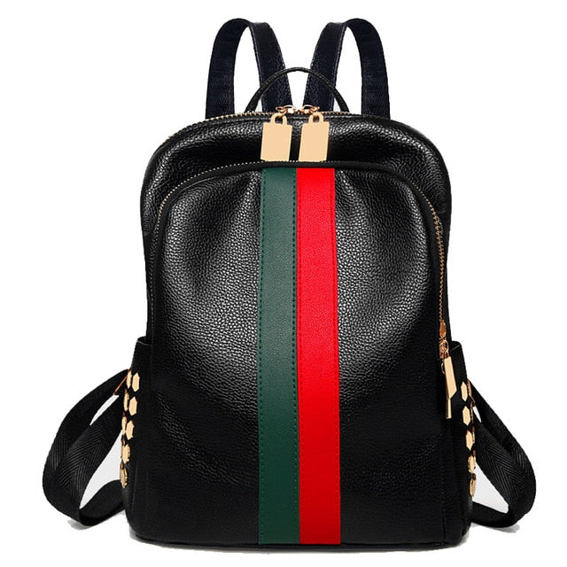 Luxury Famous Women PU Leather Backpack