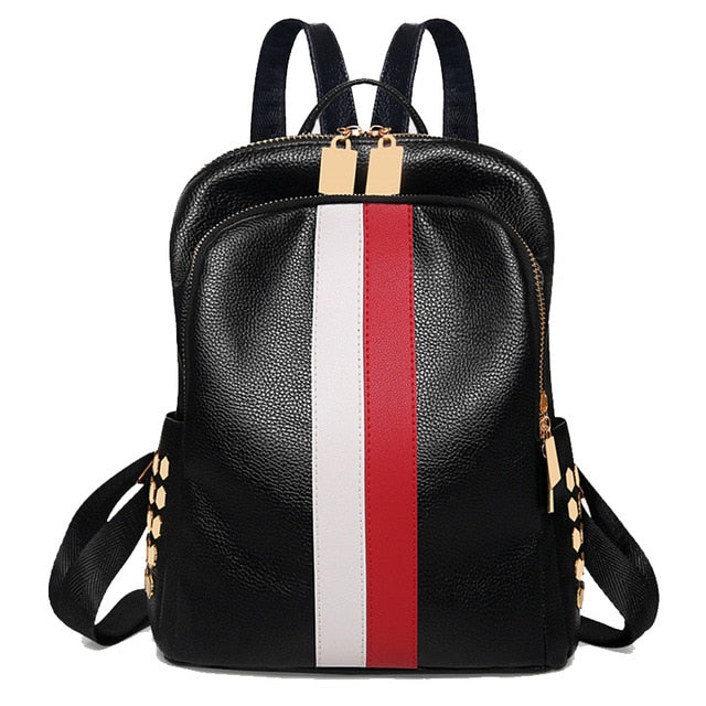 Luxury Famous Women PU Leather Backpack