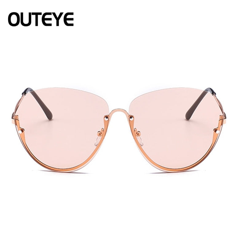 Clear Women Semi Rimless Sunglasses