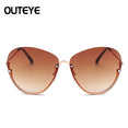 Clear Women Semi Rimless Sunglasses