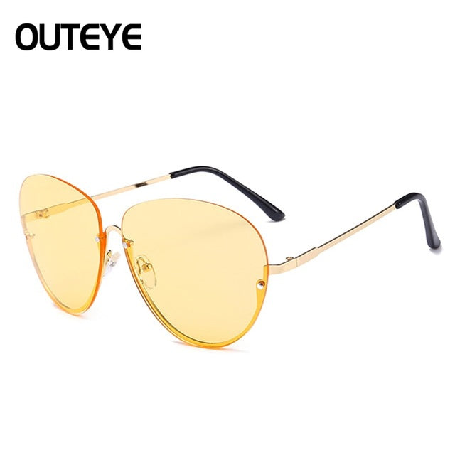 Clear Women Semi Rimless Sunglasses