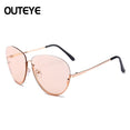 Clear Women Semi Rimless Sunglasses