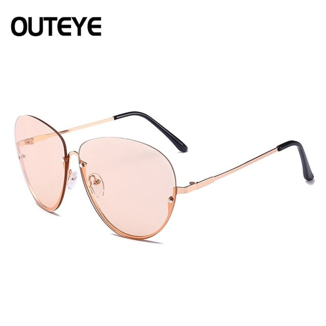 Clear Women Semi Rimless Sunglasses