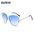 Clear Women Semi Rimless Sunglasses