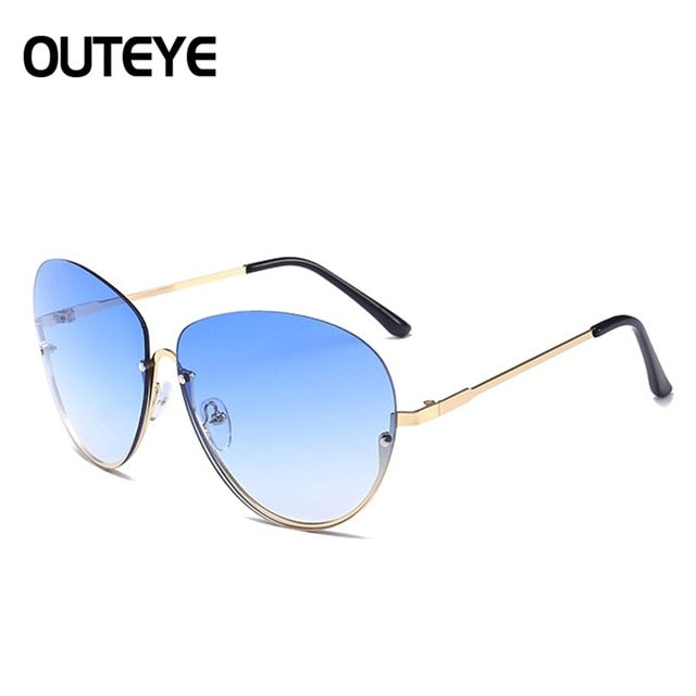 Clear Women Semi Rimless Sunglasses