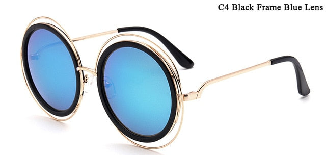 Oversized Round Brand Designer Sun Glasses