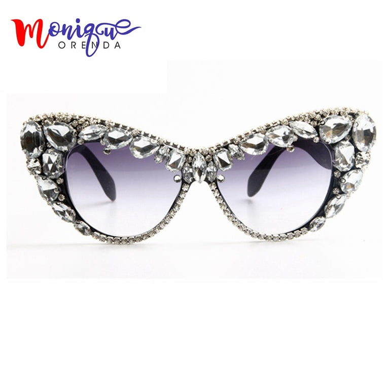 Flower Oversize Cat Eye Sunglasses