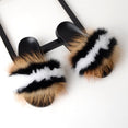 Flat Genuine Fox Fur Slippers