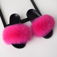 Flat Genuine Fox Fur Slippers