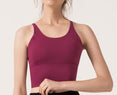 Solid Spaghetti Straps Yoga Gym Crop Tops