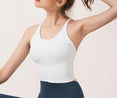 Solid Spaghetti Straps Yoga Gym Crop Tops