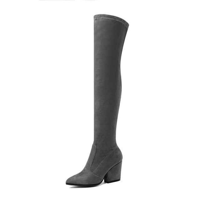 Over Knee High Elastic Fabric Women Boots